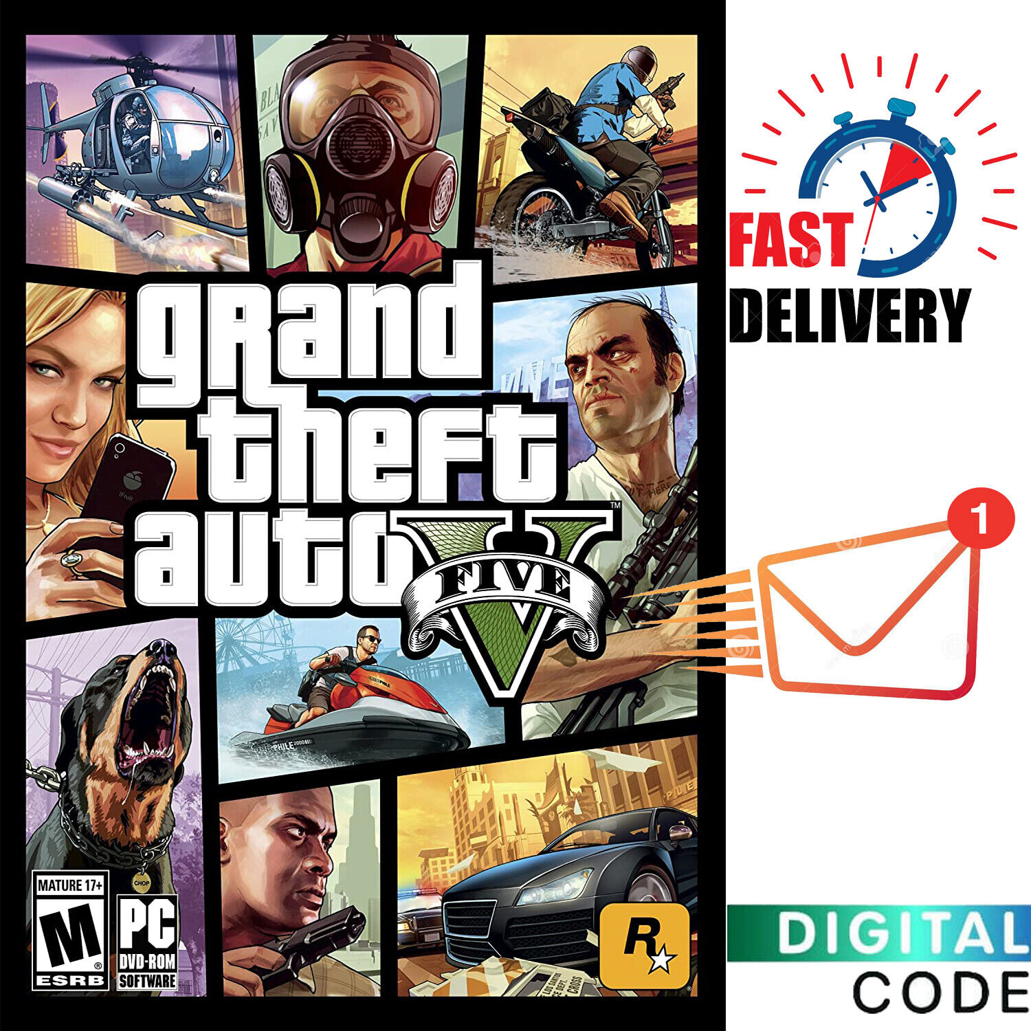 Grand Theft Auto V (PlayStation 5) - Código Digital - PentaKill Store -  PentaKill Store - Gift Card e Games