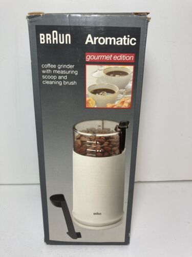 Braun Electric Coffee Mill Grinder Model KSM4 White Gourmet Edition - Picture 3 of 11