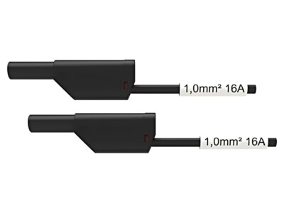 VSFK 8500 / SIL1 / 150 / SW Messleitung 16A 4mm Bananenstecker-4mm Bananenstecke