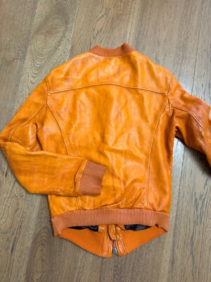 Dolce & Gabbana Leather Bomber Zipper Jacket Size 48 | eBay