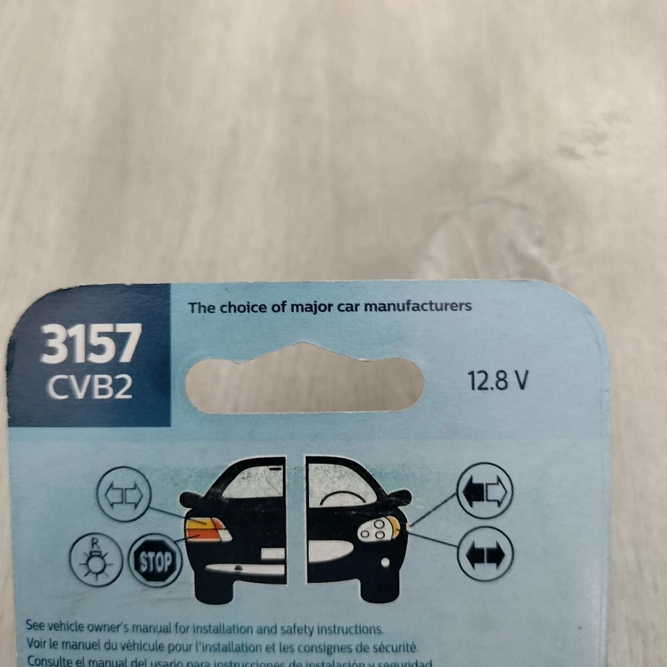 Лампа заднего фонаря Philips 3157CVB2 CrystalVision для электрического освещения 73644 - Изображение 3 из 4