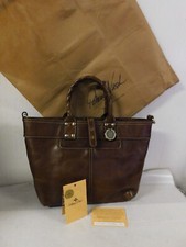 Patricia Nash Leather Cognac Distressed Vintage Purse Handbag 10th Anniversary