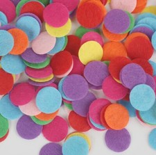 Circle Felt Mixed Colour Round Fabric Pads Accessory Patches Craft 20/25/30mm