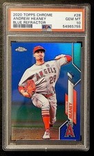 2020 Topps Chrome Blue Refractor #28 Andrew Heaney Angeles / 150  PSA 10 GEM MT