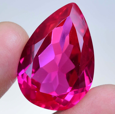 61.10 Ct Natural Mogok Rose Pink Ruby Certified Flawless Pear Shape Gemstone