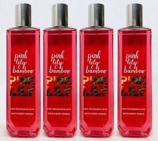 4 Bath  Body Works PINK LILY BAMBOO Fine Fragrance Mist Body Spray 8 oz