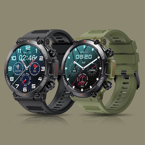 Military Smart Watch for Men(Answer/Make Call)Rugged Heart Rate Fitness Trackebf - Zdjęcie 12 z 15