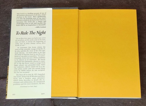 *SIGNED/1st/1st* To Rule the Night, Jim Irwin, 1973, HC/VG-, DJ/G- - Picture 8 of 14