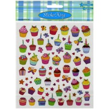 Crafts Stickers Sticker King Sweet Times Cupcakes Candles Butterflies Hearts