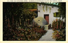 Vintage Postcard- Old Spanish Oven, Ramon's Marriage Place, San Diego, CA