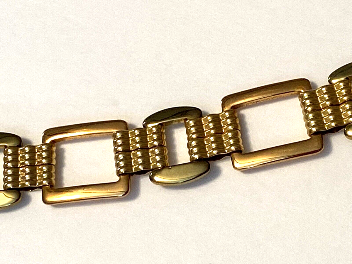 Vintage Morris Moskowitz MM Signed Chain Belt Gold Tone  display picture 2