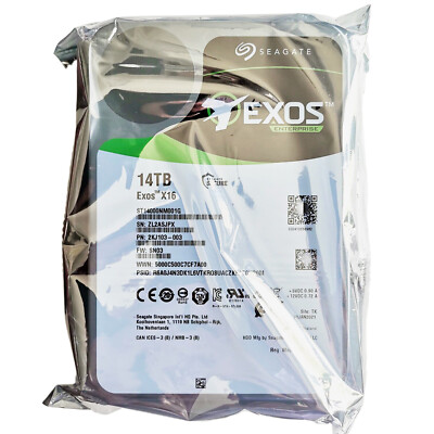 Seagate Exos X16 14tb hard drive 3.5'' Enterprise HDD sata drive (ST14000NM001G)
