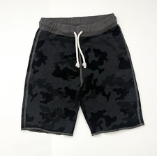 Univibe Boy s Short Pants Black Gray Camo Drawstrings Size S