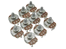10 Pc. A250K Full Size 15MM Guitar Bass Tone Control Pot Potentiometer