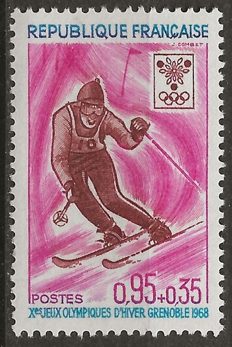Album Photo Vintage Cuir – Motif Ski Et Anneaux Olympiques – Jeux D'hiver