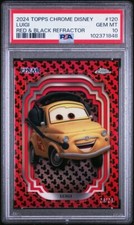 2024 Topps Chrome Disney Luigi Cars Black Red Mickey 28/28 PSA 10 Gem Mint