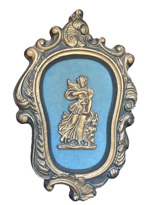 vintage mid century Modern Ornate Frame Decorative hanging Gallery wall plaque