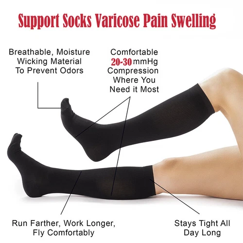 Hot Neuropathy Socks For Women and Men, 6 Pairs Soothe Compression Socks Relief - Picture 5 of 15