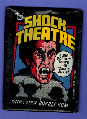 1976 Topps Shock Theatre Pack Unopened Dracula Horror Movies Warner Bros Ebay