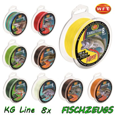WFT Angelschnur Braid Targetfish TF 8 Fach Rund Geflochtene Schnur