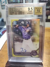 2022 Bowman Chrome JUAN GUERRERO Rockies Yellow RefractorsAuto /75 BGS 9.5