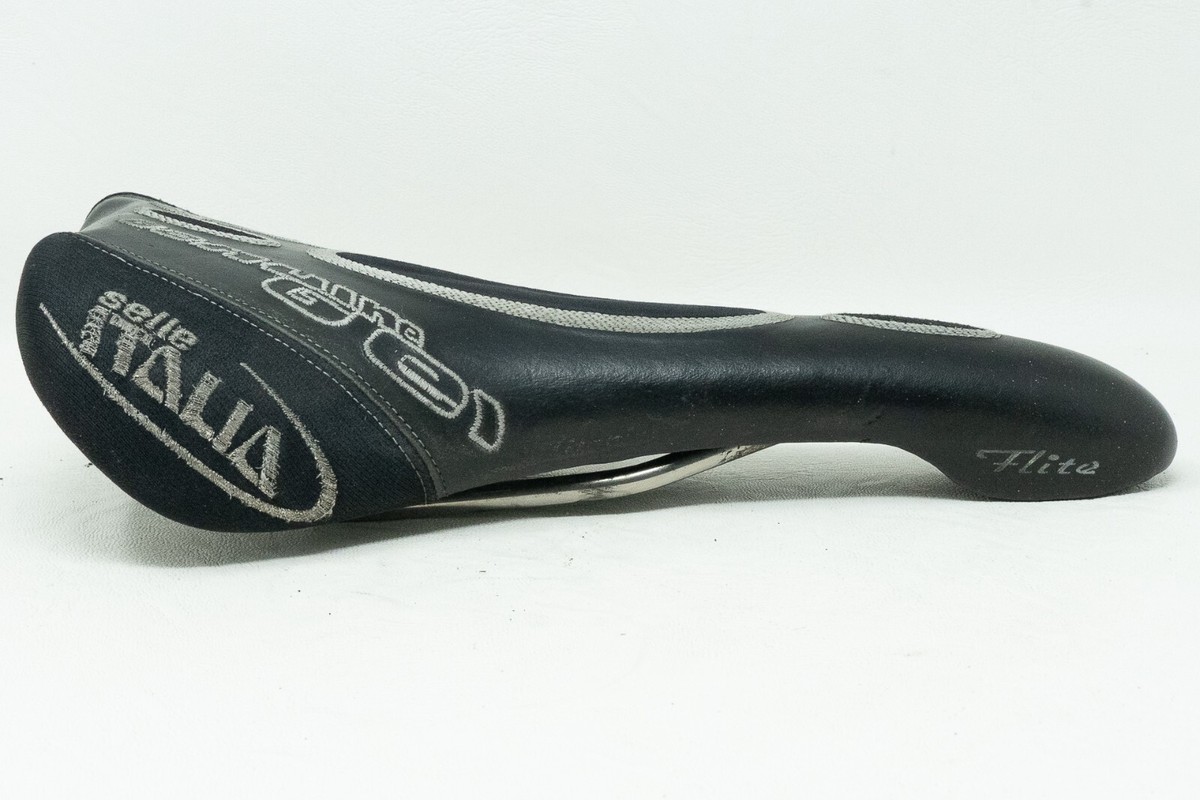 SELLE ITALIA FLITE TITANIUM BLACK VINTAGE SADDLE SEAT ROAD RACING