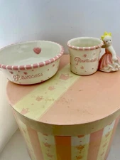 MUD PIE ( 2001)  “Her Royal Highness “ princess mug and bowl set in box