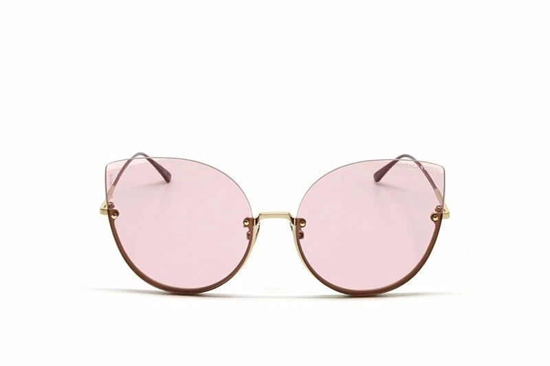 Bottega Veneta BV0204S 005 золотой и розовый кошачий глаз солнцезащитные очки brille gafas Del Sol - Изображение 2 из 4