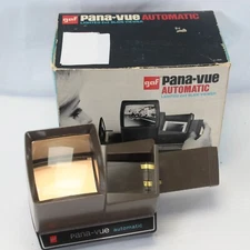 Vintage GAF Pana-Vue Automatic Lighted  2x2 Slide Viewer in Original Box  Works