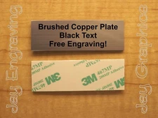Custom Engraved 1x3 Gold Silver Copper or Bronze Plaque Plate Sign Wall Door Tag