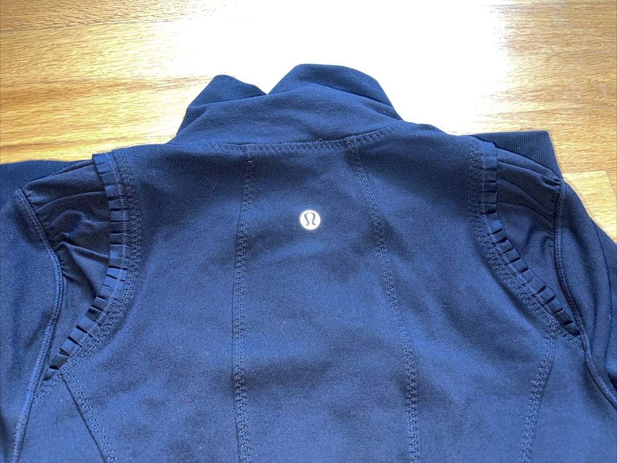 Lululemon Special Edition Jacket 6 Peplum Black Full Zip Lululemon Special Edition Jacket 6 Peplum Black Full Zip