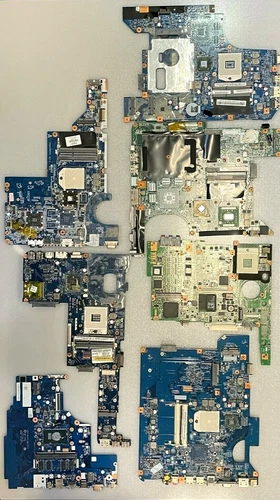 Lot of 7 Laptop Motherboards! (SCRAP/REPAIR/ART)