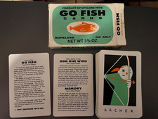 Vintage 1991 McGuire Toys Set of Go Fish Cards GO FISH 24 Pairs of Characters