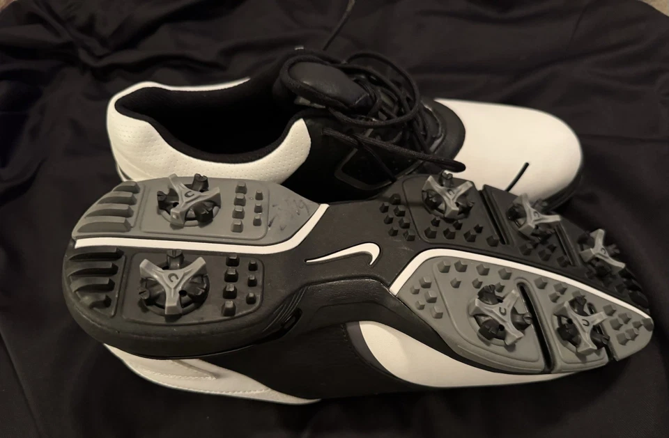 NEW Nike Golf Shoe Men’s Size 9 SP4 White & Brown Shoes 312358-112 EU 42.5 - Image 2 of 4