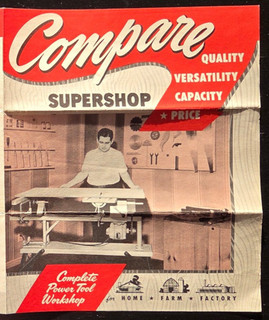1950 POWER TOOLS SUPERSHOP (BELOIT WISCONSIN) BROCHURE ENVELOPE & ORDER FORM