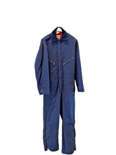 Vintage Walls Blizzard-Pruf Insulated Coveralls Men M 38-40 Navy Workwear USA