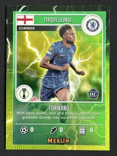 Tyrique George 2024-25 Topps Merlin Merlin's Gamers Green Lighting RC MG-2