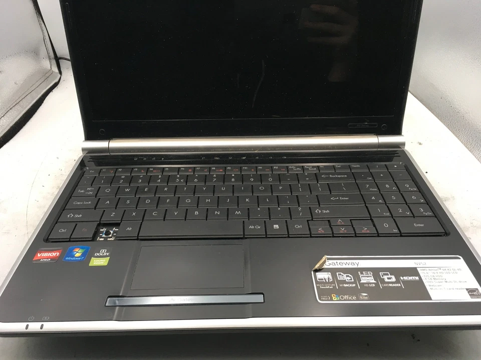 GATEWAY NV52 - FOR PARTS - AMD ATHLON 64 X2 - 2GB RAM - NO POWER - READ - BB - Image 3 of 4