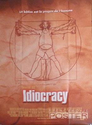 IDIOCRACY - WILSON / DUMMHEIT - ORIGINAL GROSSES FRANZÖSISCHES FILMPLAKAT