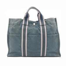 Used Hermes Black Canvasfool Toe Mm Handbag