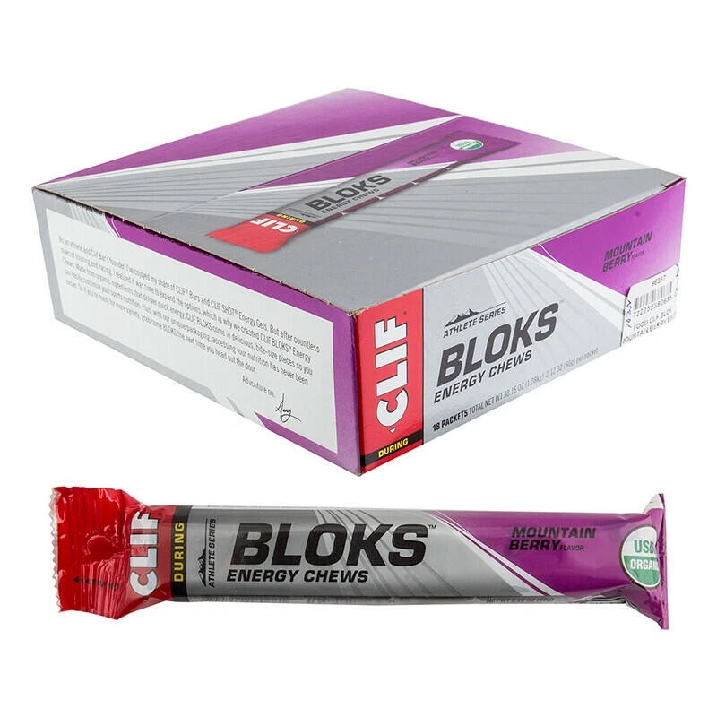 Clif BAR Shot Bloks Énergie Mâcher Montagne Baie Boîte De 18 - Photo 1/1