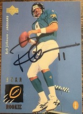 1995 Upper Deck Star Rookie Rob Johnson Autographed Card-Jaguars-Bills. rookie card picture