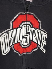 Ohio State Full Zip Unisex Hoodie S Foot Locker Black Embroidered Logo OSU
