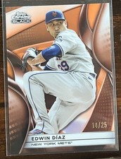 2025 Topps Chrome Black - Edwin Diaz #63 Orange Refractor (14/25)