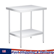 Stainless Steel 36" x 24" NSF Commercial Kitchen Work Food Prep Table