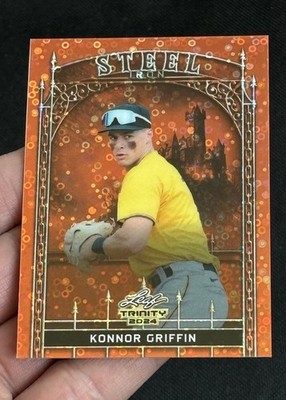 Konnor Griffin /6 Orange Steel S-61 2024 Leaf Trinity Baseball