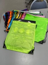 6Pcs Black Drawstring Backpacks Bulk Cinch Sack Pack for Gym Trip Party Bags