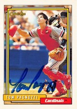 Tom Pagnozzi autographed baseball card 1992 O Pee Chee #448 (St Louis Cardinals)