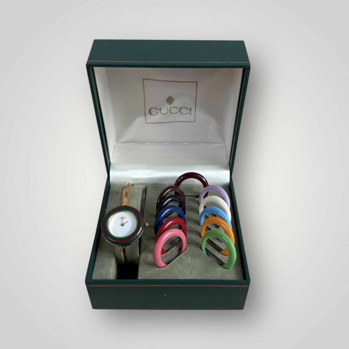 GUCCI Change Bezel Watch 12 Color Authentic Working Vintage Limited