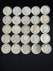 Mercury Dimes Mixed Dates 90% Silver 25 Coin Lot